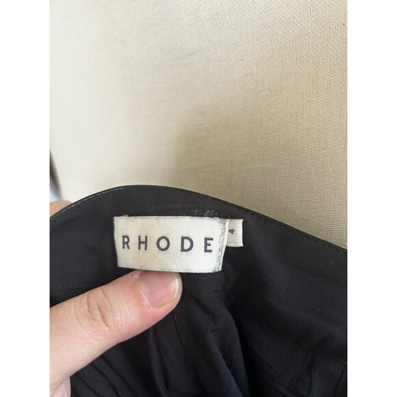 Rhode Remi Faux Patent Leather Button Front Midi Skirt - Picture 7 of 10